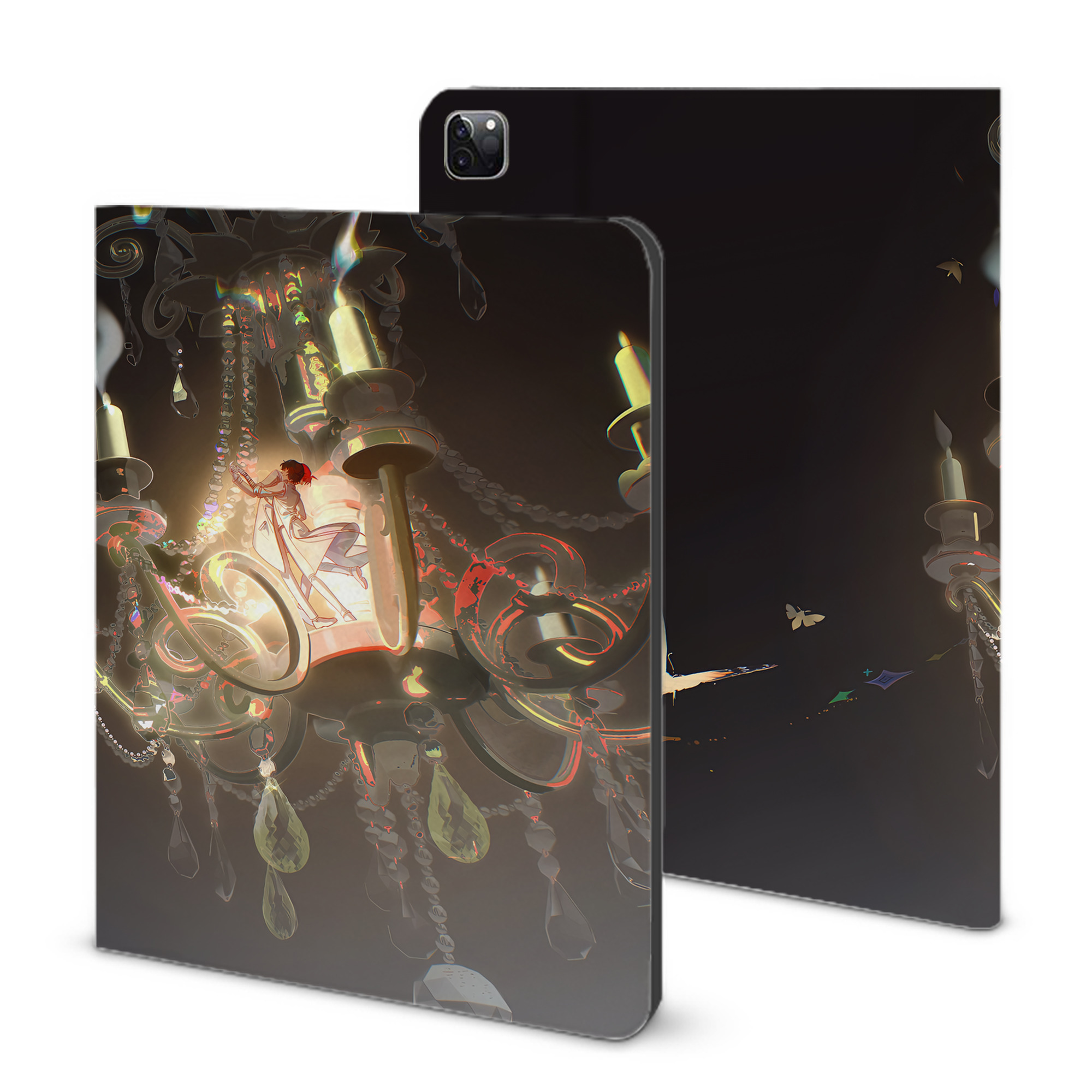 （画像用） 文豪ストレイドッグス Bungo Stray Dogs IPad ケース ブック型 PUレザー TPU 耐衝撃 軽量 薄型 ペン収納なし 全面保護 IPad 各モデル対応